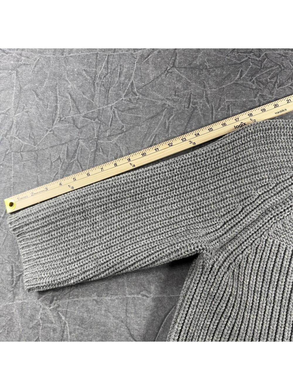 J-Crew Sweater Women's S Grey 100% Lambswool Heavy - Picture 6 of 7